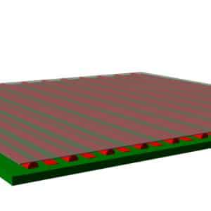 Model showing mechanical structure of electrostatic transducer developed by URG